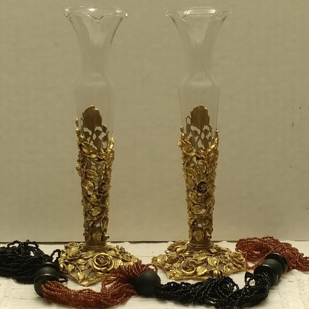 Pair of Vintage Matson Rose Bud Vases